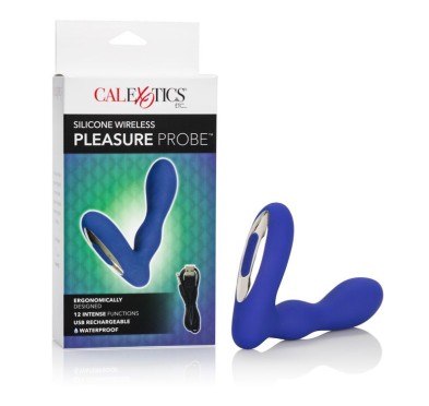 Plug/vibr-WIRELESS PLEASURE PROBE BLUE